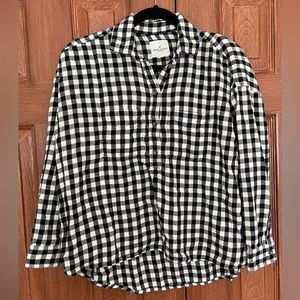 black and white plaid American Eagle Outfitters flannel xxs